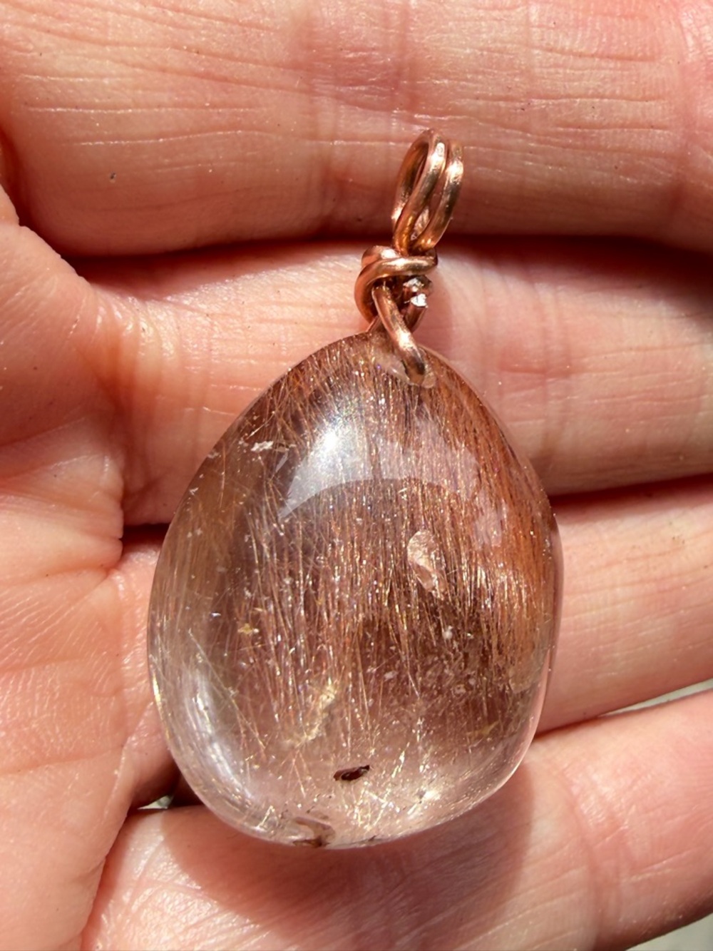 Handcrafted Garden Quartz Teardrop Pendants Bundle of 3 - Picture 3 of 7